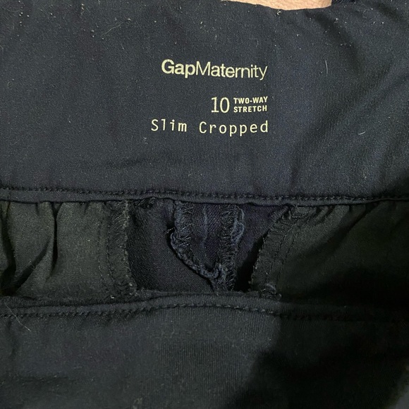 Gap maternity slim cropped navy pant 10 - Picture 3 of 6